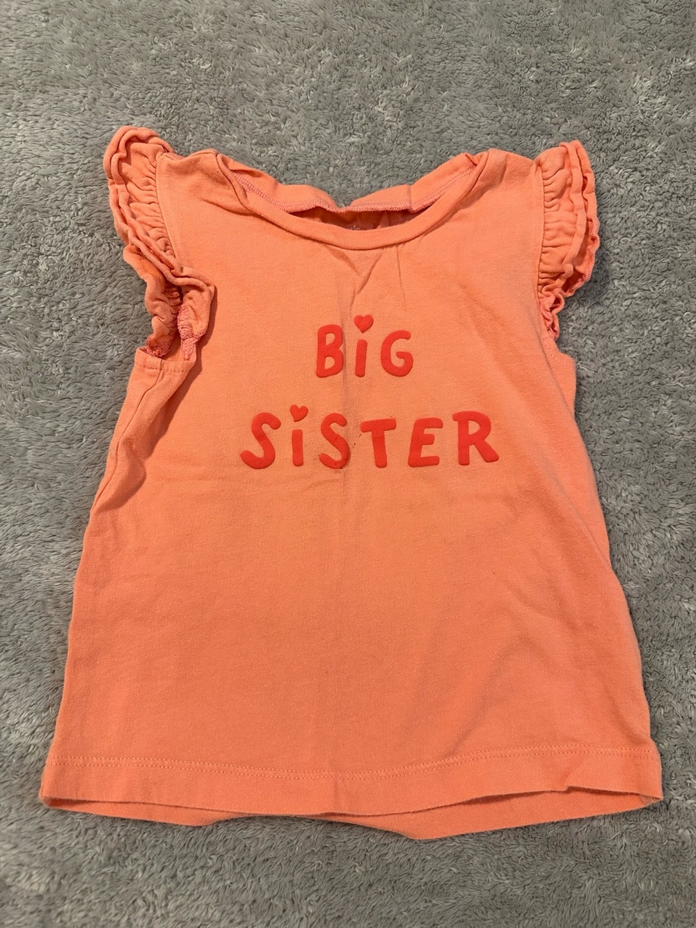 Carter's Coral 'Big Sister' Flutter Sleeve Tank 2T